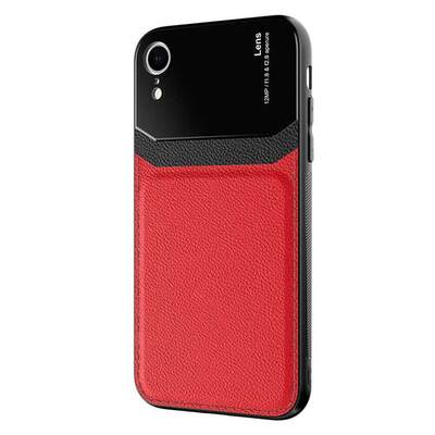 Microsonic Apple iPhone XR Kılıf Uniq Leather Kırmızı