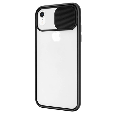 Microsonic Apple iPhone XR Kılıf Slide Camera Lens Protection Siyah