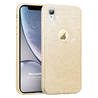 Microsonic Apple iPhone XR Kılıf Sparkle Shiny Gold