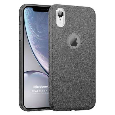 Microsonic Apple iPhone XR Kılıf Sparkle Shiny Siyah