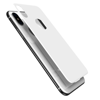 Microsonic Apple iPhone XS Arka Tam Kaplayan Temperli Cam Koruyucu Beyaz