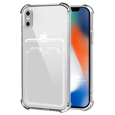 Microsonic Apple iPhone XS Card Slot Shock Kılıf Şeffaf