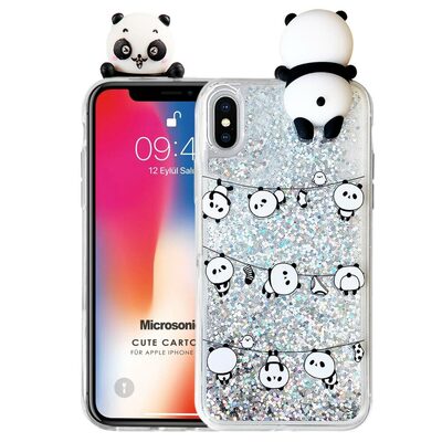 Microsonic Apple iPhone XS Kılıf Cute Cartoon Panda