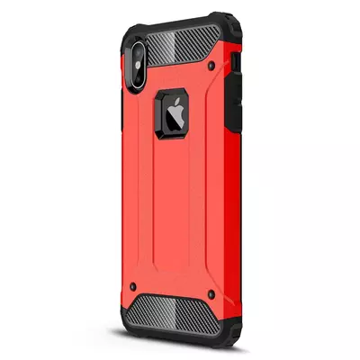 Microsonic Apple iPhone XS Max (6.5'') Kılıf Rugged Armor Kırmızı