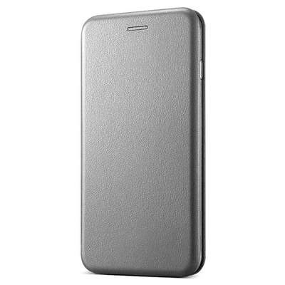 Microsonic Apple iPhone XS Max Kılıf Slim Leather Design Flip Cover Gümüş