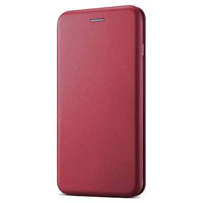 Microsonic Apple iPhone XS Max Kılıf Slim Leather Design Flip Cover Kırmızı