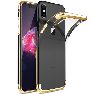 Microsonic Apple iPhone XS Max Kılıf Skyfall Transparent Clear Gold