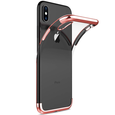 Microsonic Apple iPhone XS Max Kılıf Skyfall Transparent Clear Rose Gold