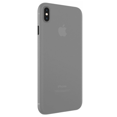 Microsonic Apple iPhone XS Max Kılıf Peipe Matte Silicone Gri