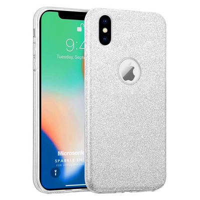 Microsonic Apple iPhone XS Max Kılıf Sparkle Shiny Gümüş