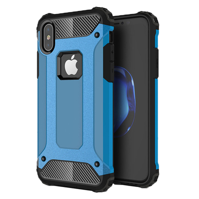Microsonic Apple iPhone XS Kılıf Rugged Armor Mavi
