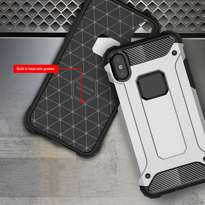 Microsonic Apple iPhone XS Kılıf Rugged Armor Siyah