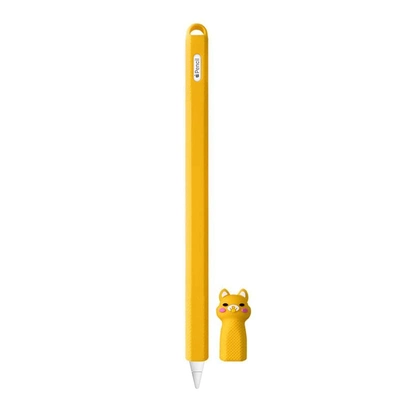 Microsonic Apple Pencil (2. nesil) Kılıf Figürlü Silikon Sarı
