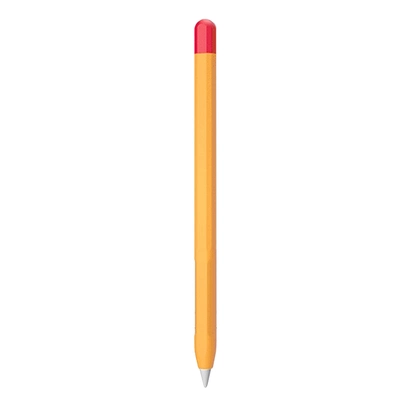 Microsonic Apple Pencil (2. nesil) Kılıf Mat Silikon Kırmızı Turuncu