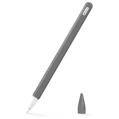 Microsonic Apple Pencil (2. nesil) Kılıf Mat Silikon V2 Koyu Gri