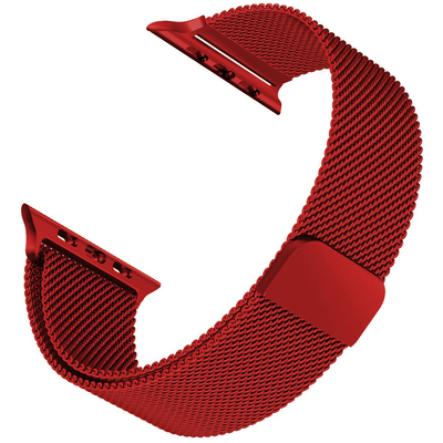 Microsonic Apple Watch 3 38mm Milanese Loop Kordon Koyu Kırmızı