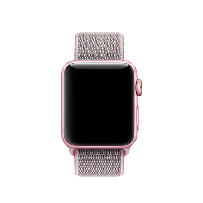 Microsonic Apple Watch 3 42mm Nylon Loop Kordon Rose Gold