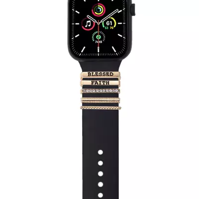 Microsonic Apple Watch 4 40mm Kordon Aksesuarı Blessed Faith Charm Gold