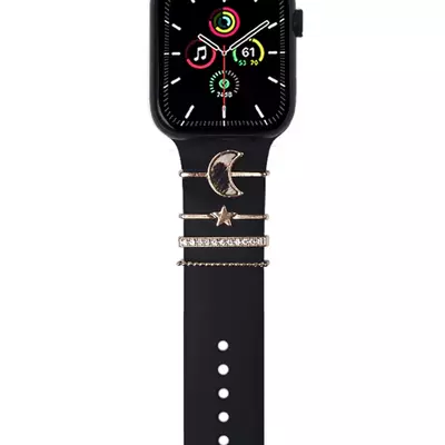 Microsonic Apple Watch 7 41mm Kordon Aksesuarı Crescent and Star Charm