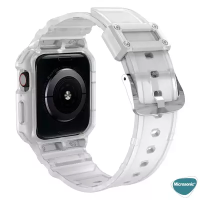 Microsonic Apple Watch 7 41mm Kordon Single Apex Resist Beyaz