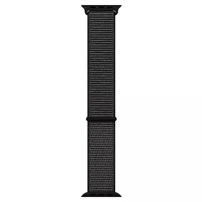 Microsonic Apple Watch SE 2022 40mm Hasırlı Kordon Woven Sport Loop Siyah