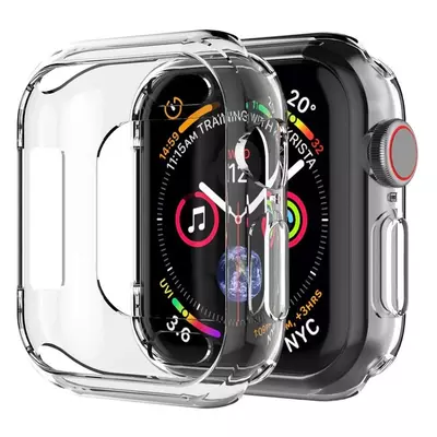 Microsonic Apple Watch SE 2022 40mm Kılıf 360 Full Round Soft Silicone Şeffaf