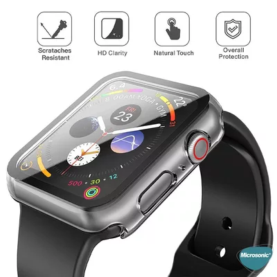 Microsonic Apple Watch SE 2022 40mm Kılıf Clear Premium Slim WatchBand Şeffaf