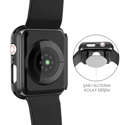 Microsonic Apple Watch SE 2022 40mm Kılıf Matte Premium Slim WatchBand Gold