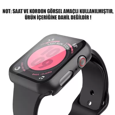 Microsonic Apple Watch SE 2022 40mm Kılıf Matte Premium Slim WatchBand Siyah