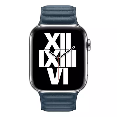 Microsonic Apple Watch SE 2022 40mm Kordon Leather Link Band Lacivert