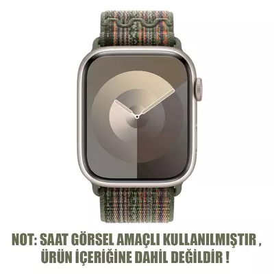Microsonic Apple Watch SE 2022 40mm Kordon Terra Sport Loop Koyu Yeşil
