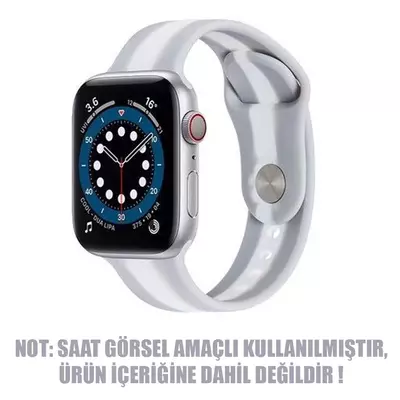 Microsonic Apple Watch SE 2022 40mm Kordon Town Stripe Gri