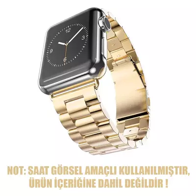 Microsonic Apple Watch SE 2022 40mm Metal Stainless Steel Kordon Gold