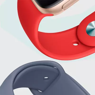 Microsonic Apple Watch SE 2022 40mm Silikon Kordon Koyu Pembe