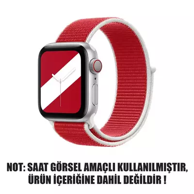 Microsonic Apple Watch SE 2022 44mm Hasırlı Kordon Woven Danimarka International Collection Spor Loop
