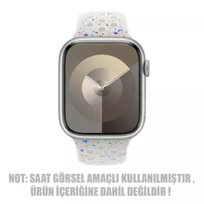 Microsonic Apple Watch SE 2022 44mm Kordon Flame Sport Band Beyaz