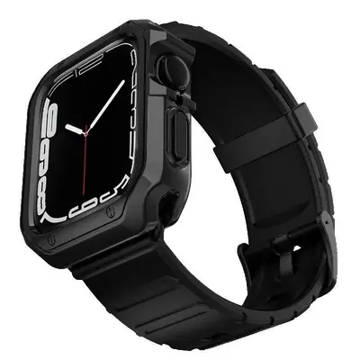 Microsonic Apple Watch SE 2022 44mm Kordon Fullbody Quadra Resist Siyah