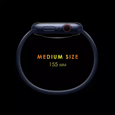 Microsonic Apple Watch SE 2022 44mm Kordon, (Medium Size, 155mm) New Solo Loop Beyaz