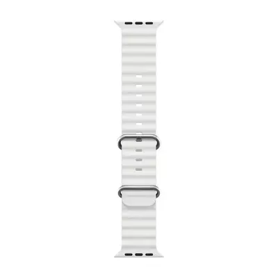 Microsonic Apple Watch SE 2022 44mm Kordon Ocean Band Beyaz
