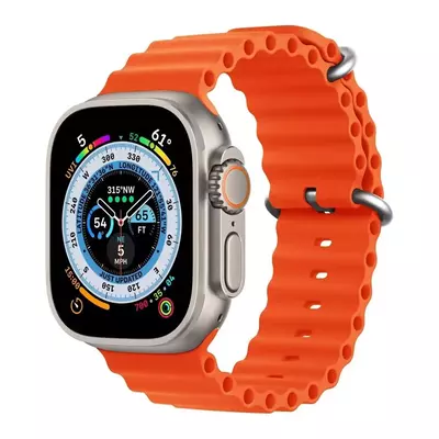 Microsonic Apple Watch SE 2022 44mm Kordon Ocean Band Turuncu