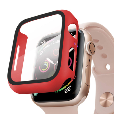 Microsonic Apple Watch SE 40mm Kılıf Matte Premium Slim WatchBand Kırmızı
