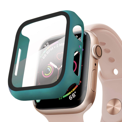 Microsonic Apple Watch SE 40mm Kılıf Matte Premium Slim WatchBand Koyu Yeşil