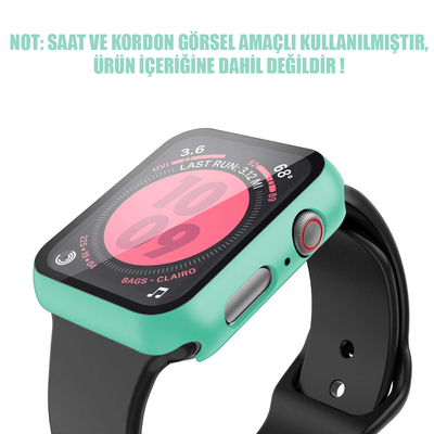 Microsonic Apple Watch SE 40mm Kılıf Matte Premium Slim WatchBand Mint Yeşili