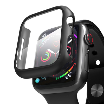 Microsonic Apple Watch SE 40mm Kılıf Matte Premium Slim WatchBand Siyah