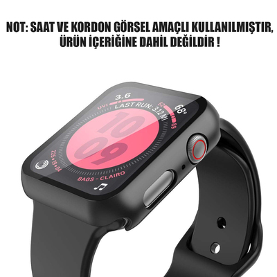 Microsonic Apple Watch SE 40mm Kılıf Matte Premium Slim WatchBand Siyah