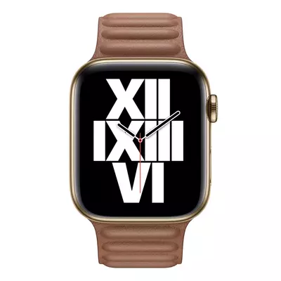 Microsonic Apple Watch SE 40mm Kordon Leather Link Band Kahverengi
