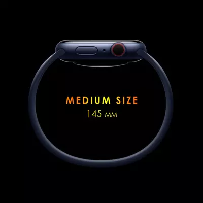 Microsonic Apple Watch SE 40mm Kordon, (Medium Size, 145mm) New Solo Loop Lacivert