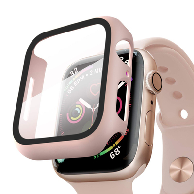 Microsonic Apple Watch SE 44mm Kılıf Matte Premium Slim WatchBand Rose Gold
