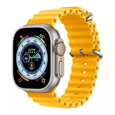 Microsonic Apple Watch SE 44mm Kordon Ocean Band Sarı