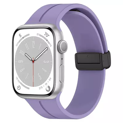 Microsonic Apple Watch SE 44mm Kordon Ribbon Line Lila